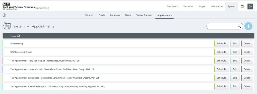 Appointments | DayOne Documentation